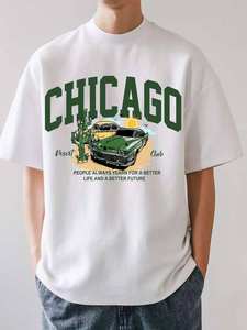 T-shirt graphique pour homme, chemise en coton à imprimé graphique tendance, idéale pour les tenues décontractées modernes - Product Image 2