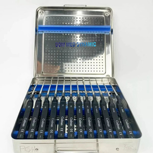 Dom Med Dynamics Ensemble de curettes lombaires à baïonnette style Karlin (14 pièces) Instruments de chirurgie arthroscopique Plateau de stérilisation manuel - Product Image 5