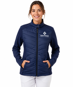 Men Women's Medical Softshell Quilted Polyester Jacket Healthcare Uniform Full Zip Hospital Staff Scrub OEM Private Label - Product Image 1