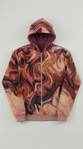 Sudadera con capucha extragrande con cremallera para hombre y mujer, con logo personalizado, forro polar, estilo casual, gruesa, para invierno, ropa urbana. - Product Image 5