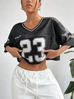 T-shirt court d'été pour femme, écologique, à manches courtes, respirant, séchage rapide, coupe ample, vente en gros