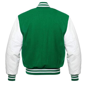 Unique Style <b>Men's</b> Baseball <b>Jackets</b> With Leather Sleeves Wholesale <b>Long</b> Sleeve Leather Windproof Quilted <b>Men</b> Varsity <b>Jacket</b> - Product Image 2