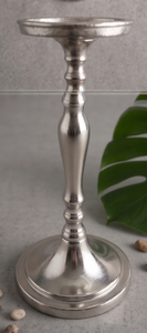 Decorative <b>Silver</b> Color Hurricane Candle Pillar Holder for Room Decoration Home Decor Tabletop Decorative Candle Pillar Holder - Product Image 2