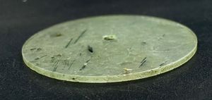Esfera de Reloj de Prehnita de 28.5mm, Esfera de Reloj de Piedra Preciosa Natural, 1mm de Grosor, Orificio Central de 2mm - Product Image 5