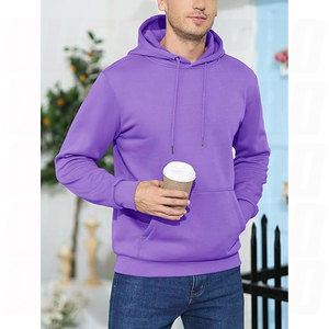Men’s Soft Fleece Hoodie Sweatshirt Active Workout Pullover Made Durable Polyester Cotton Fabric Streetwear Printing Hoodies - Product Image 3