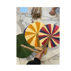 99 GD Abanico de mano de hoja de coco con tacto real, colgante, colores surtidos, modelo HELL, nuevo, hecho en Vietnam para uso en interiores/exteriores - Product Image 4
