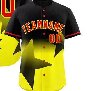 Superb Wholesale New Custom black gold white authentic <b>baseball</b> jerseys for men & women softball uniform Training <b>set</b> available - Product Image 2