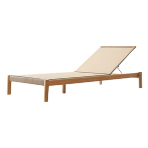 Hot Sale Hotel Casa Real Premium Outdoor Sun Lounger Modern Minimalist Solid teak Wood Frame <b>Sunbed</b> Adjustable Reclining - Product Image 1