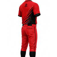 Ensemble uniforme de baseball pour hommes avec couleurs et logo personnalisés, haute qualité, 100% polyester, respirant et à séchage rapide