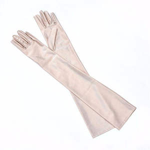 Guantes Largos de Cuero Premium para Mujer, Elegantes Guantes Estilo Ópera para Eventos Nocturnos y Ocasiones Especiales - Product Image 1