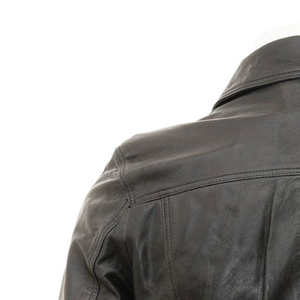 Chaqueta de Cuero para Hombre, Estilo Urbano, Corte Ajustado, Cuello Camisero, Corta, Cálida para Invierno, Precio al por Mayor - Product Image 3