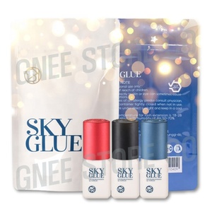 Sky Glue S + 5ml para extensiones de pestañas Corea Original Sky Glue Rojo Negro Azul Ventiladores prefabricados Pegamento individual para pestañas Etiqueta privada - Product Image 1