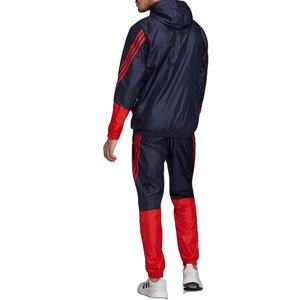 ชุดเซ็ตเสื้อแจ็คเก็ตซิปและกางเกงวอร์มผ้าฝ้าย 100% สีตามสั่งแบบ OEM เป็นมิตรกับสิ่งแวดล้อม สำหรับผู้ชาย ชุดกันลมฤดูหนาวแบบ 2 ชิ้น - Product Image 2