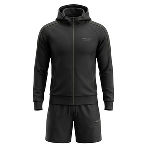 Conjunto Deportivo de Verano de 2 Piezas, Marca Personalizada OEM, Unisex, Transpirable, Ecológico, Tallas Grandes, Secado Rápido, Camiseta y Pantalones Cortos, Ropa Casual Urbana - Product Image 1