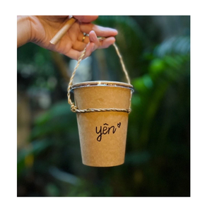 Poignée de tasse en jonc de mer naturel fait main pour gobelets à café à emporter, accessoire pour cafés et vente en gros de boissons, événement de Noël - Product Image 4