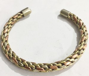 3 Brass Mix Twisted Heart Romantic <b>Silver</b> Plated Unisex <b>Cuff</b> Bangles - Product Image 3