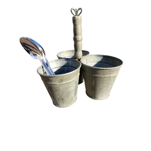 Manufacturer & Wholesaler <b>Kitchen</b> Utensils Holder Farmhouse Galvanized Metal Utensil <b>Caddy</b> Holder With Unique Handle Best Price - Product Image 6