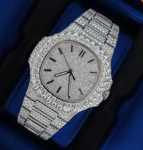 Customized Branded Iced Out High Quality Luxury Stainless Steel Hip Hop <b>Men</b> Moissanite Diamond <b>Wrist</b> <b>Watch</b> - Product Image 2