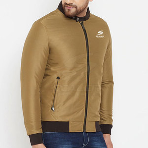 Modern Casual <b>Stand</b> Bomber Winter Jacket for Men Lightweight Comfortable Daily Wear Front Soft Lining Smooth Zipper Design - Product Image 4