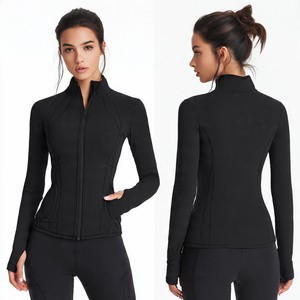 Women's Sports Fitness Long Sleeve <b>Jackets</b> <b>Yoga</b> Long Sleeve Women Sport <b>Jacket</b> Zipper <b>Yoga</b> Wear Coat - Product Image 1