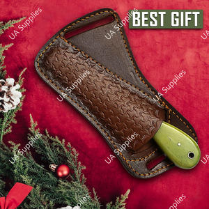 Cuchillo de Caza Personalizado OEM/ODM con Hoja Fija, Hoja de Acero de Damasco de Alta Calidad, Funda de Cuero DIY, Equipo de Caza y Camping - Product Image 6