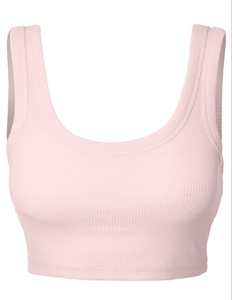 Top sin mangas de color sólido con diseño OEM, top tipo jersey con cuello redondo a la última moda, informal a rayas para mujer - Product Image 1