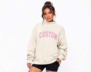 Sudadera Oversize de Forro Polar Bordada para Otoño/Invierno, Diseño sin Forro, Cómoda, Acogedora y Ecológica, Precio Económico - Product Image 1
