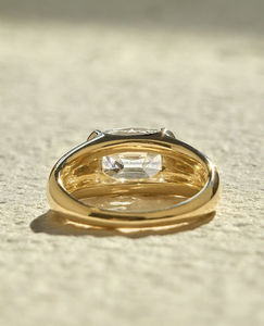 Igi/gia แล็บตัดเพชรวินเทจ14K สีเหลืองแหวนแต่งงาน/งานหมั้นใส่ได้ทั้งชายและหญิงสีขาวทองคุณภาพดีสำหรับงานปาร์ตี้ครบรอบ-คุ้มค่า - Product Image 2