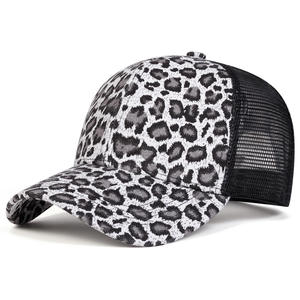 OEM 2026 Custom High-Quality Wholesale Adjustable Baseball Cap Cotton <b>Leopard</b> <b>Print</b> Mesh Trucker <b>Hat</b> Made by TRIOTAKE INDUSTRY - Product Image 2