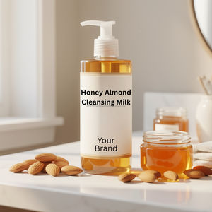 Lait nettoyant à l'amande et au miel de grande taille 1000 ml, soin doux de la peau, étiquette privée disponible, vente directe d'usine, vente chaude - Product Image 5