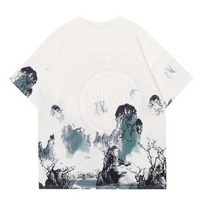 T-shirts oversize pour hommes, 100% coton, tissu doux, coupe décontractée, confortable, vêtements décontractés, style de tenue quotidienne pour hommes - Product Image 2