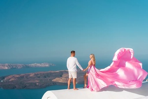 Nouvelle arrivée, robe maxi en satin fluide, col en V, dentelle, couleur bonbon, pour séance photo à la plage, soirée, mariage - Product Image 3