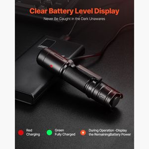 Torcia LED Ricaricabile ad Alta Luminosità con 6 Modalità di Illuminazione, Impermeabile IP66, per Casa ed Escursioni - Product Image 6