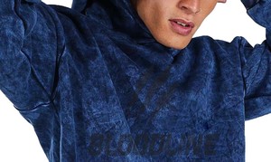 Sweat-shirt à capuche surdimensionné pour homme Bloodline, en coton French Terry, imprimé griffes, décontracté, pour l'automne, avec poche avant - Product Image 2