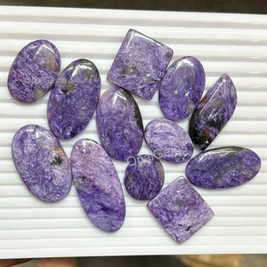 Charoita Púrpura Natural, Cabujón Liso, Piedra Preciosa Pulida Suelta para Fabricación de Anillos y Colgantes, Precio al por Mayor, Grado AAA - Product Image 2