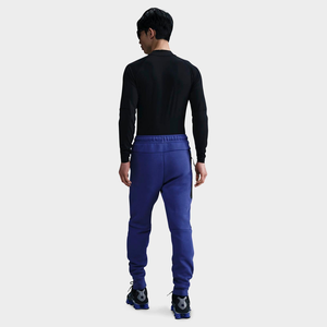 Men's Blue Elastic Waist Sweatpants With Side Pockets Casual Jogger Pants Autumn Wear Breathable Knitted Fabric - Product Image 5