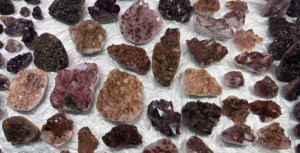 Natural Red Amethyst Cluster Lot Raw Hematoid Quartz <b>Crystal</b> Specimen Rough Mineral <b>Geode</b> Cluster for Home Decor Healing - Product Image 4