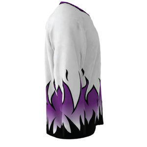 Pedido en Lote Pequeño, Alta Calidad, Personalizado para Equipos, Fabricación Profesional, Sublimación Completa, 100% Poliéster, Antibacteriano, Cuello en V, Camiseta de Hockey sobre Hielo - Product Image 4