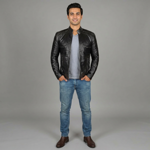 Custom High Quality <b>Men's</b> Winter Jacket Washed Leather & Polyester Windbreaker with Embossed Design jacket for <b>men</b> - Product Image 1