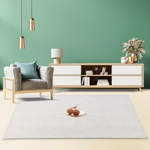 Korean Flat Microfiber <b>Rug</b> Non-Slip <b>Living</b> <b>Room</b> Floor Mat Dust-Free Soft Plush Carpet <b>for</b> Bedroom Four Season Winter <b>Large</b> Size - Product Image 1