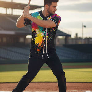 Camiseta de Béisbol Personalizada con Botones, Uniforme de Equipo Sublimado con Logotipo, Fabricante OEM - Product Image 6