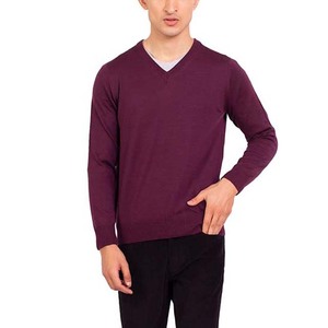 Custom <b>Wool</b> Cotton Knit <b>Sweater</b> Long Sleeve Pullover <b>Men's</b> Clothing Solid Color Breathable Quick Dry Winter V Neck <b>Men</b> <b>Sweaters</b> - Product Image 5
