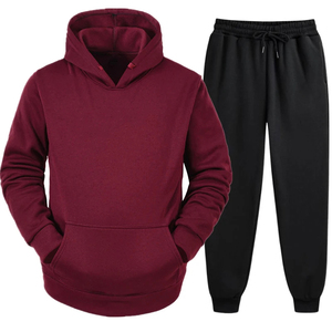 Ensemble de survêtement d'hiver pour homme, coupe classique, sweat à capuche zippé, tenue de jogging, mode urbaine, vêtements de sport - Product Image 1