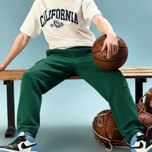 Pantalones Deportivos de Algodón para Hombre, Pantalones para Correr, Ropa Casual de Calle, Cintura Media Elástica con Cordón Ajustable, Servicio OEM de Calidad Personalizada - Product Image 4