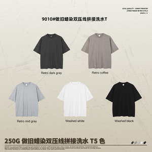 เสื้อยืดคอกลมแขนสั้นผู้ชาย ผ้าฝ้าย 100% ทรงปกติ สไตล์สตรีท ผ้าเจอร์ซีย์เนื้อนุ่ม 250 กรัม ไซส์ M L XL - Product Image 5