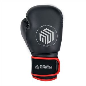 ถุงมือชกมวยคุณภาพสูง หนังวัวสีดำ หนา 1.1 มม. 4 ชั้น บุฟองน้ำอย่างดี สำหรับมืออาชีพ ปิดด้วยแถบตีนตุ๊กแก ถุงมือ MMA - Product Image 2