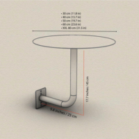 Table murale minimaliste moderne OEM, table d'appoint en métal, comptoir de bar extérieur pour café, table flottante peu encombrante, personnalisable