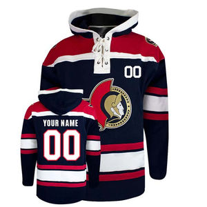 Sudadera con Capucha de Jersey Cómoda para Todas las Temporadas, Diseño Personalizado con Nombre de Equipo de Hockey sobre Hielo OEM, Moderna para Usar en Capas - Product Image 1