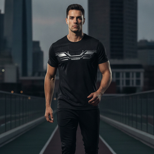 Camiseta de Entrenamiento con Estampado por Sublimación, Ropa Deportiva de Gimnasio de Poliéster y Elastano, Marca Privada, Corte Ajustado, Ropa Deportiva Atlética para Hombre - Product Image 5