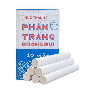 Craies blanches sans poussière pour écriture, fournitures de bureau, vente en gros, logo personnalisable disponible - 10 pièces/boîte - Product Image 1